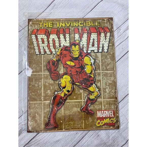 Marvel Comics Iron Man metal graphic print 16x12.5 - Picture 1 of 7